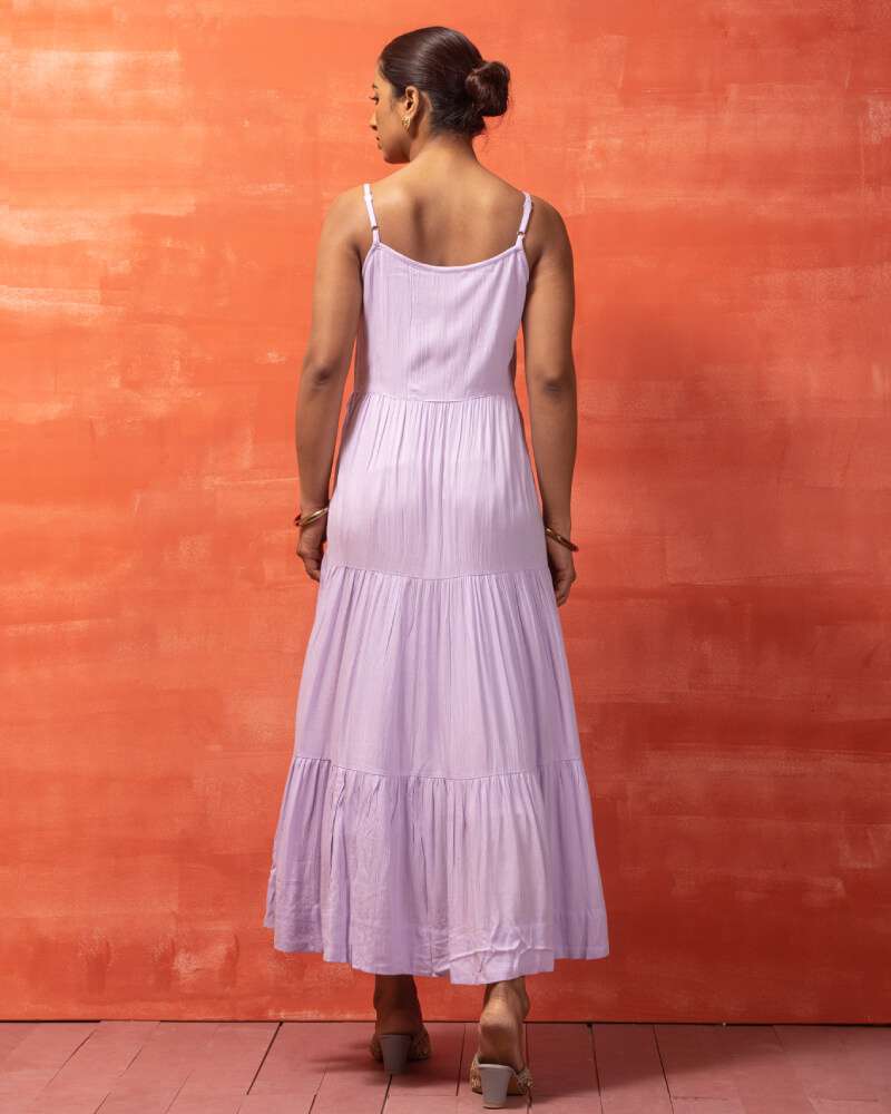 Lilac Maxi dress.