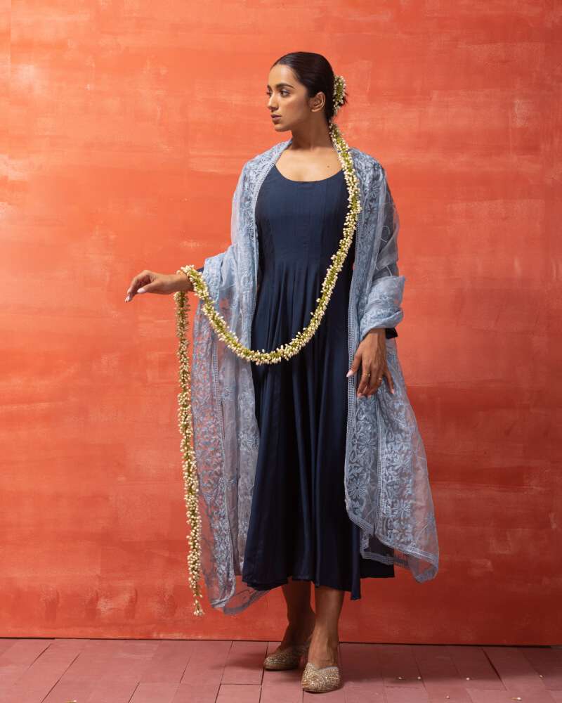 Blue Anarkali.